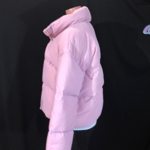 NWT JUICY COUTURE Pink Velvet Puffer Coat Jacket - Picture 5 of 8